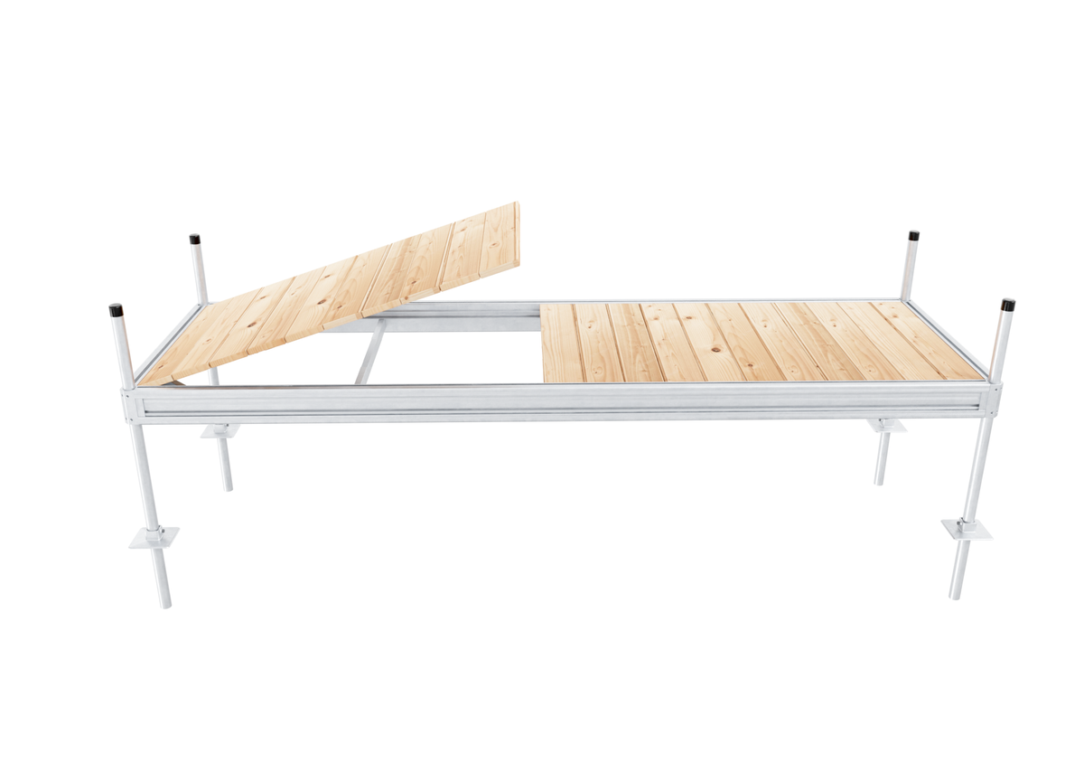 3' x 10' Wood Standing Dock