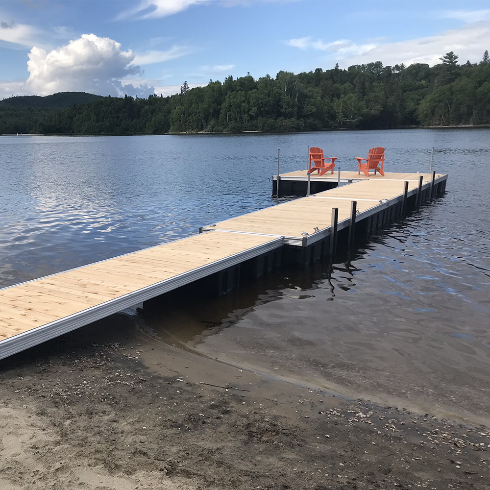 6' x 12' floating dock red cedar surface 2024 model