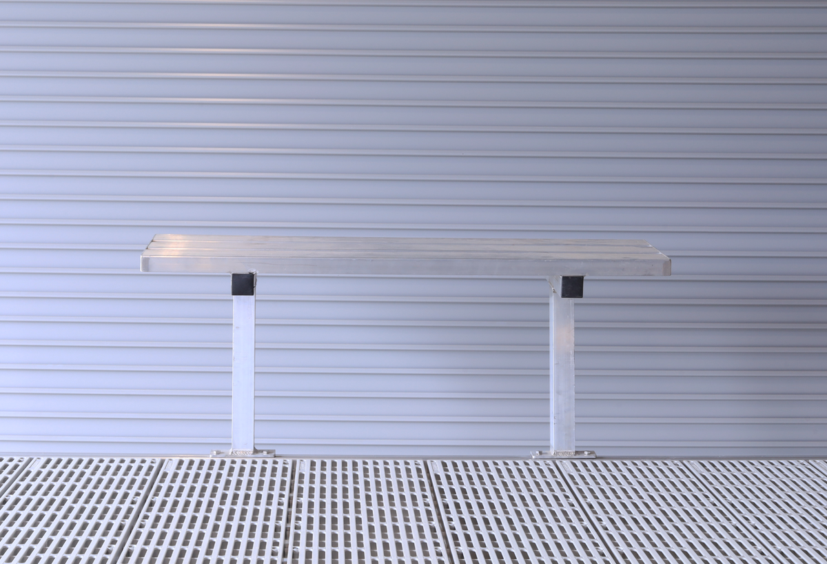 Aluminium bench without backrest