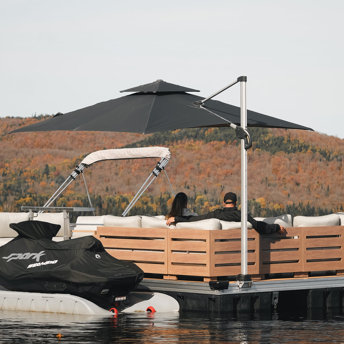 10ft Offset Umbrella with Base