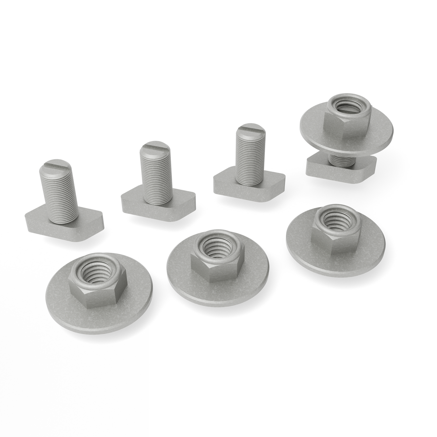 T-Bolt and Flange Nut Set (4pcs for Hinges and Chain Plate)