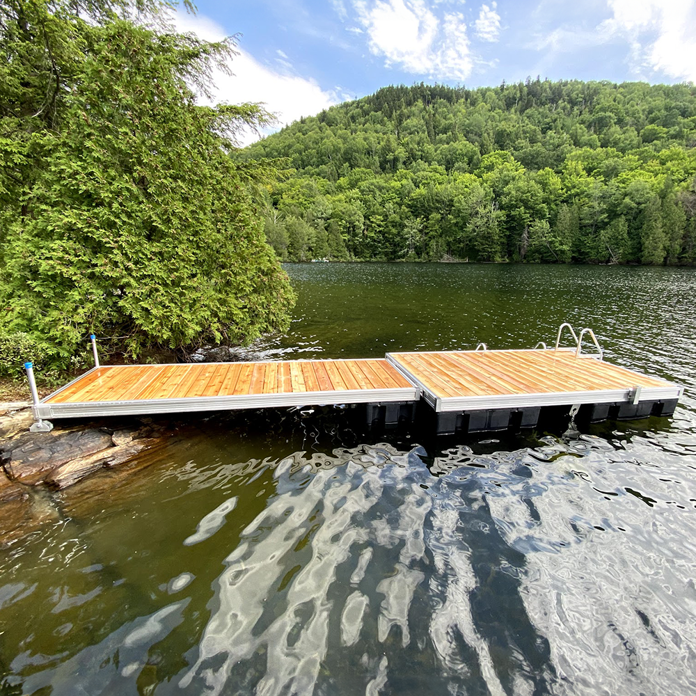 6' x 12' floating dock red cedar surface 2024 model