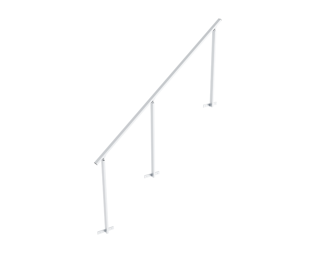 Handrail for adjustable 8-step staircase