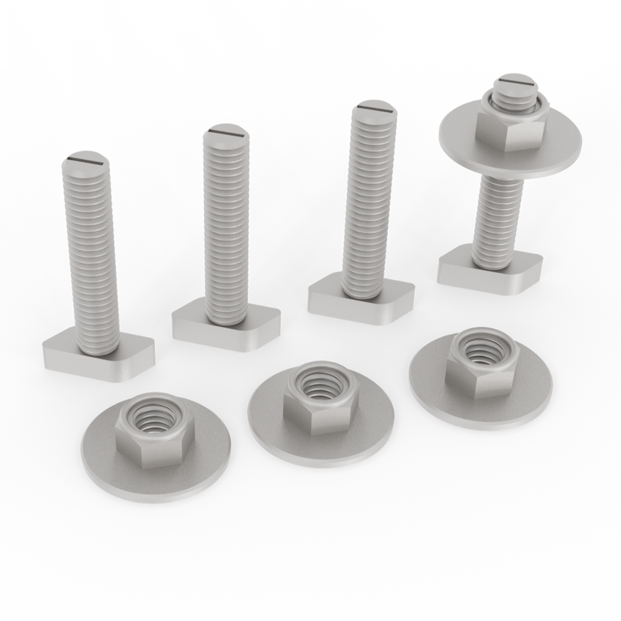 T-Bolt and Flange Nut Set (4pcs for Floats)